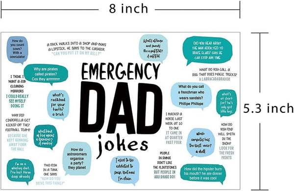 Joke Fathers Day Card for Dad, Birthday Card for Dad, Emergency