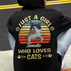 GeckoCustom Just A Girl Who Loves Dogs Cats Personalized Custom Photo Dog Cat Backside Shirt C451