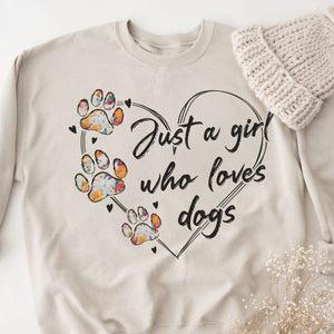 GeckoCustom Just A Girl Who Loves Dogs Sweatshirt Personalized Gift N304 889932