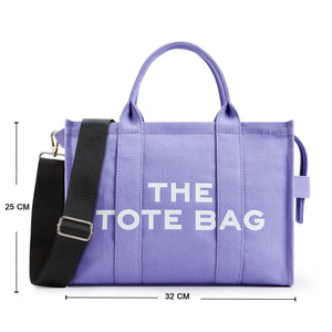 GeckoCustom KALIDI Canvas Tote Bag Casual CanvasLarge Capacity Women Shoulder Purse For Female Crossbody Bags Handbags Big Shopper Bag purple M / China