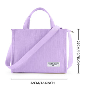 GeckoCustom KALIDI Canvas Tote Bag Casual CanvasLarge Capacity Women Shoulder Purse For Female Crossbody Bags Handbags Big Shopper Bag purple H / China