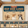 GeckoCustom Keep Door Closed Pet Doormat Personalized Gift TA29 890076