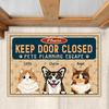 GeckoCustom Keep Door Closed Pet Doormat Personalized Gift TA29 890076