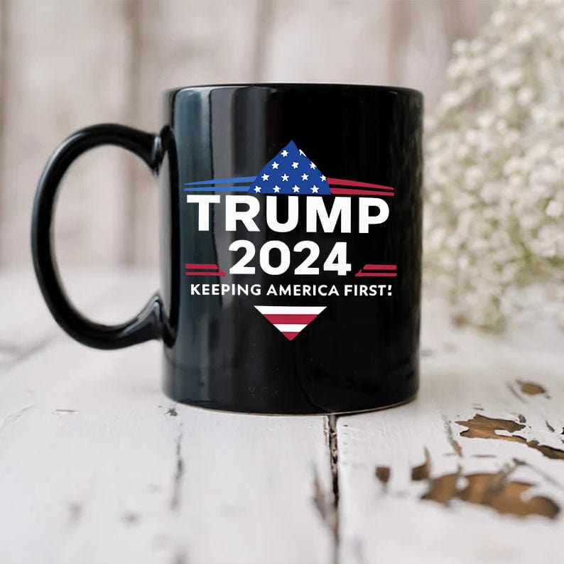 GeckoCustom Keeping America First Trump 2024 Black Mug HO82 890906