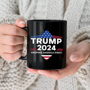 GeckoCustom Keeping America First Trump 2024 Black Mug HO82 890906