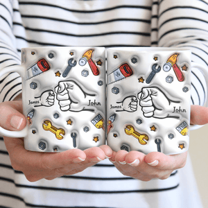 GeckoCustom Kid And Father Fist Bump 3D Mug Personalized Gift TH10 890929