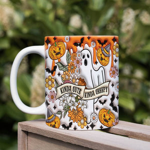 GeckoCustom Kinda Cute Kinda Creepy Halloween Personalized Gift Mug HO82 891338