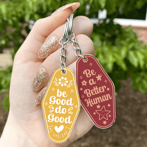 GeckoCustom Kindness Is Magic With Retro Inspired Motel Acrylic Keychain Personalized Gift K228 889814