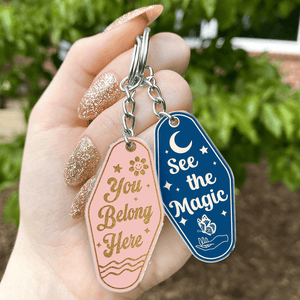 GeckoCustom Kindness Is Magic With Retro Style Acrylic Keychain Personalized Gift K228 889814