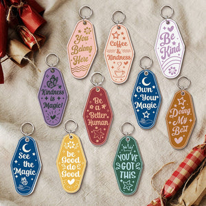 GeckoCustom Kindness Is Magic With Retro Style Acrylic Keychain Personalized Gift K228 889814