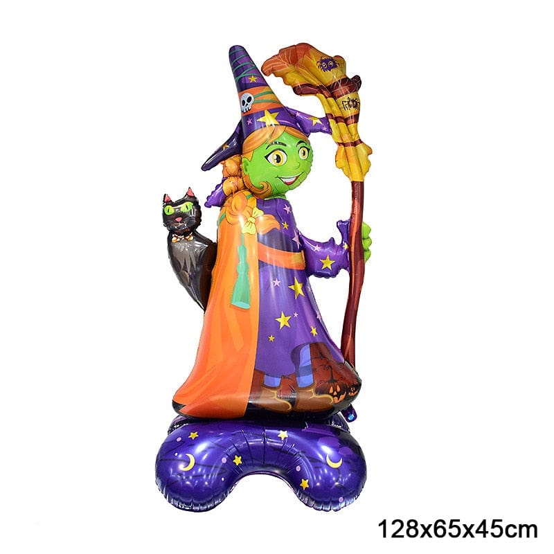 GeckoCustom Large Inflatable Ghost Tree Pumpkin Witch Balloons Halloween Spider Bat Mummy Balloon Scary Halloween Party Decoration Kids Toy Agate / Other