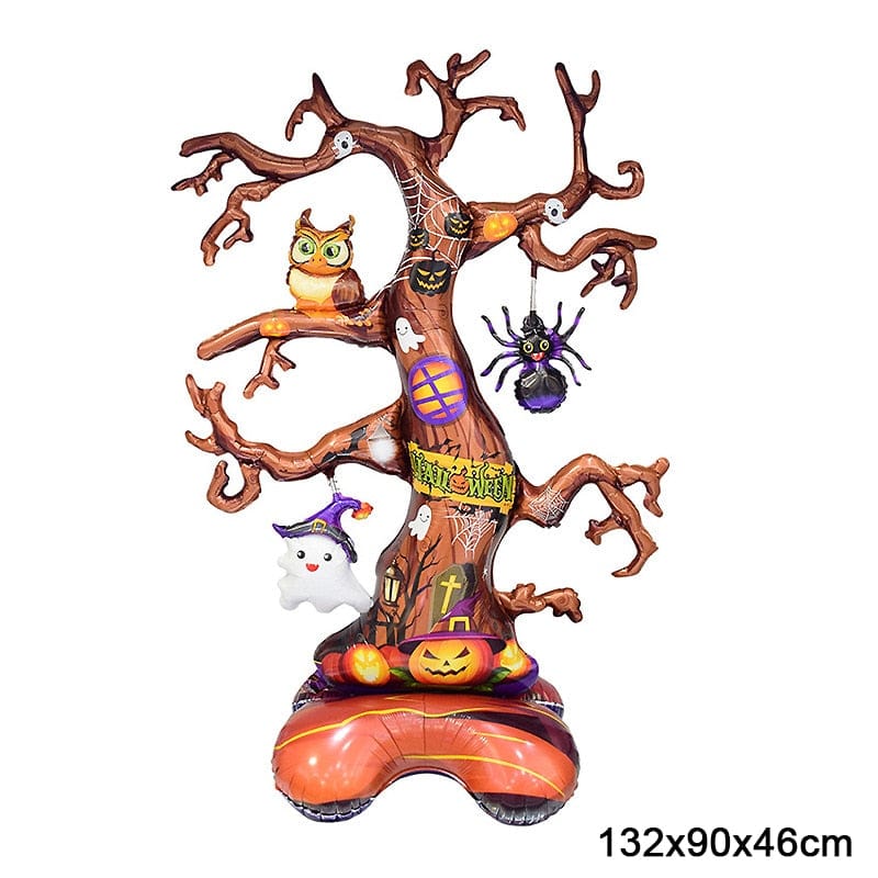 GeckoCustom Large Inflatable Ghost Tree Pumpkin Witch Balloons Halloween Spider Bat Mummy Balloon Scary Halloween Party Decoration Kids Toy Ruby / Other