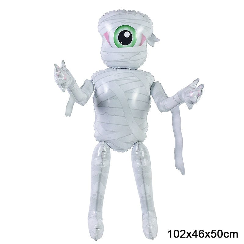 GeckoCustom Large Inflatable Ghost Tree Pumpkin Witch Balloons Halloween Spider Bat Mummy Balloon Scary Halloween Party Decoration Kids Toy Marble / Other
