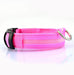 GeckoCustom LED Glowing Dog Collars Rechargeable Waterproof Luminous Collar Adjustable Dog Night Light Collar Pet Dog Safety Necklace Pink battery / XS neck 28-40cm