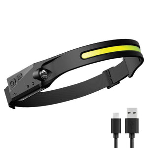 GeckoCustom LED Induction Headlamp Camping Search Light USB Rechargeable 1 PCS