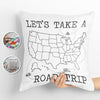 GeckoCustom Let's Take A Road Trip  Camping Pillow Cover K228 890319