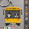 GeckoCustom License Plate Hippie Vintage Van Dog Camping Acrylic Keychain, Dog Lover Gift HN590