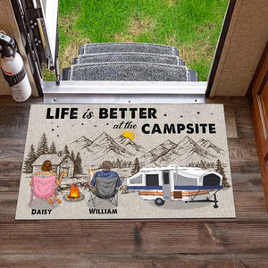 GeckoCustom Life Is Better At The Campsite Camping Doormat K228 889633
