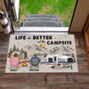 GeckoCustom Life Is Better At The Campsite Camping Doormat K228 889633