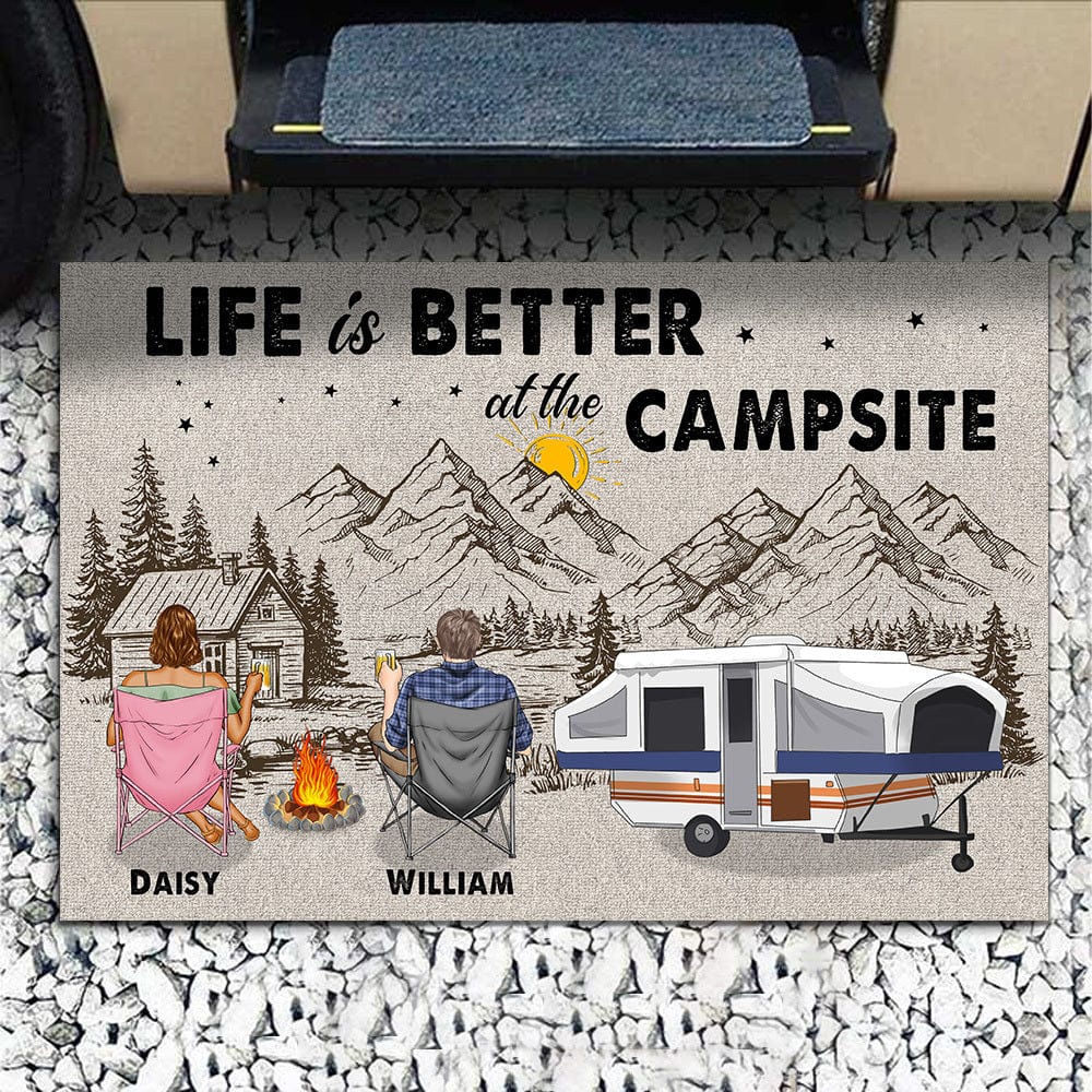 Life Is Better At The Campsite Camping Patio Rug, Patio Mat K228