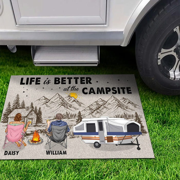 GeckoCustom Life Is Better At The Campsite Camping Doormat K228 889633