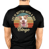 GeckoCustom Life Is Better With Dogs Cats Personalized Custom Photo Dogs Cats Backside Shirt C449 Premium Tee (Favorite) / P Black / S