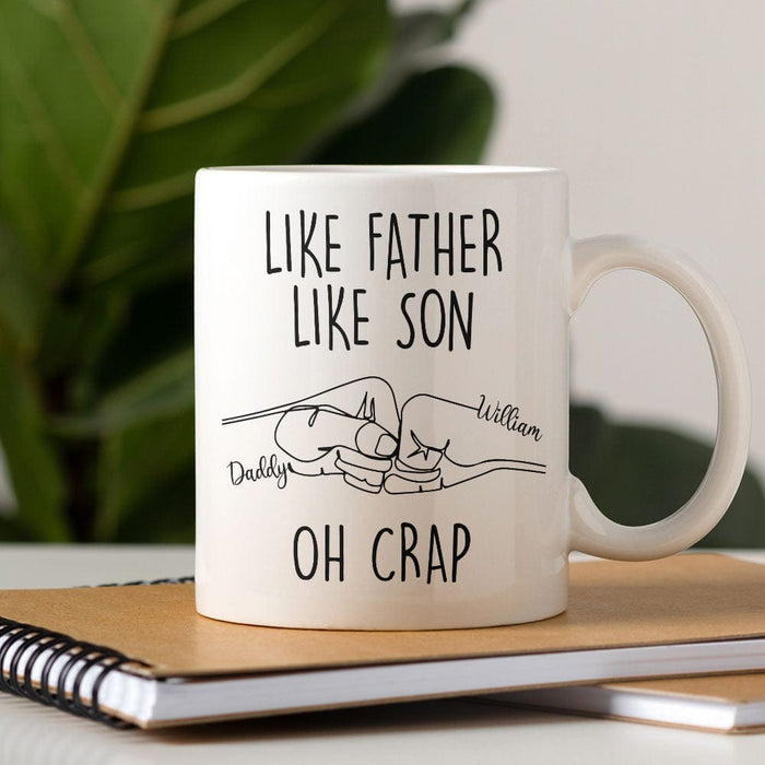 GeckoCustom Like Father Like Son Father's Day Mug Personalized GiftT286 890787
