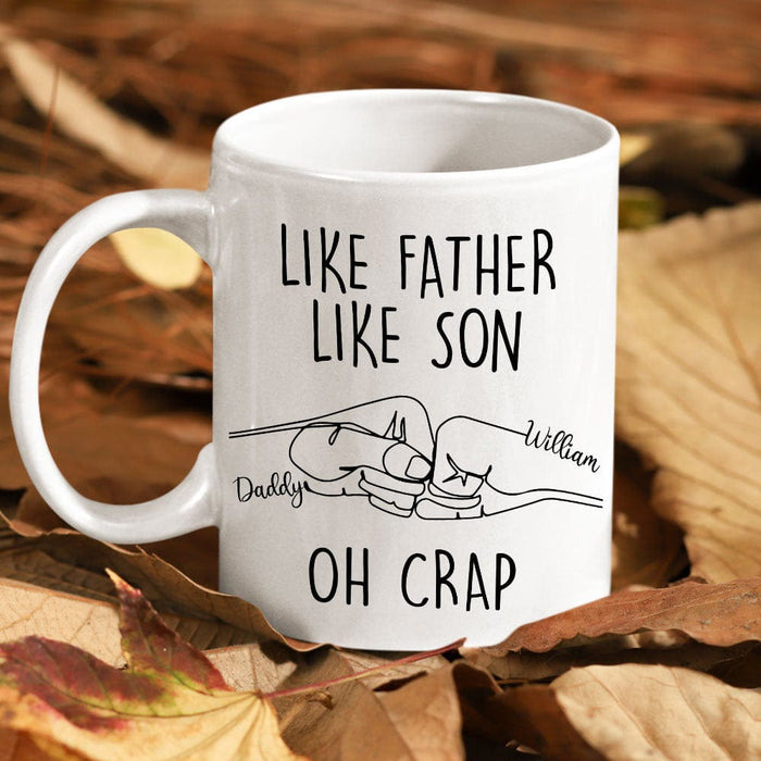 GeckoCustom Like Father Like Son Father's Day Mug Personalized GiftT286 890787