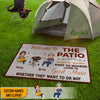 GeckoCustom Listen To The Good Music Couple Camping Patio Rug, Patio Mat Grilling HN590 2.5'x4.6' (30x55 inch)