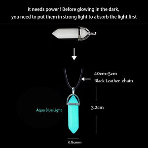 GeckoCustom Luminous Glowing Arrow Pendant Necklace Knight Spear Necklace Glow In The Dark Pike Necklace for Women Men Halloween Gift ygs01AB1