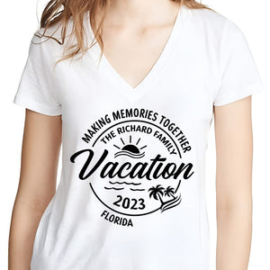 GeckoCustom Making Memories Together Vacation 2023 Family Bright Shirt K228 889408