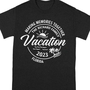 GeckoCustom Making Memories Together Vacation 2023 Family Dark Shirt K228 889410 Premium Tee (Favorite) / P Black / S