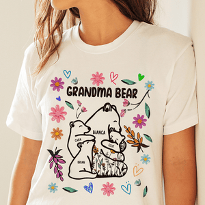 GeckoCustom Mama Bear Floral Style Birthday, Loving Gift For Mom, Grandma Shirt Personalized Gift HO82 890520