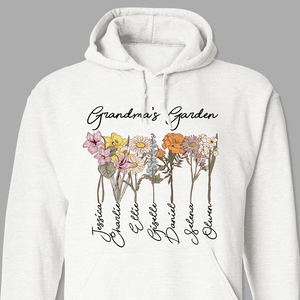 GeckoCustom Mama's Garden Mother's Day Family Shirt Personalized Gift TA29 890314 Pullover Hoodie / Sport Grey Colour / S