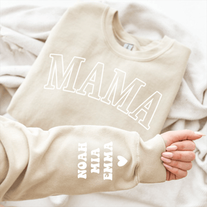 GeckoCustom Mama With Kid Names On Sleeve Sweatshirt Personalized Gift TA29 890086