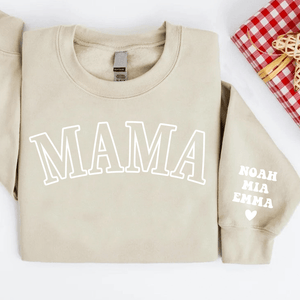 GeckoCustom Mama With Kid Names On Sleeve Sweatshirt Personalized Gift TA29 890086