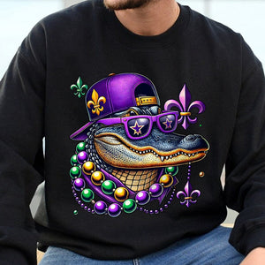 GeckoCustom Mardi Gras Fat Tuesday Dark Shirt Mardi Beads Louisiana Mardi Party Gift CH07 895188