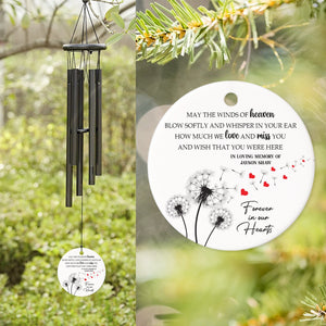 GeckoCustom May the Winds Of Heaven Blow Softly Memorial Chimes Personalized Gift TH10 892121 White