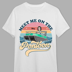 GeckoCustom Meet Me On The Pontoon Shirt TA29 889486 Premium Tee (Favorite) / P Light Blue / S