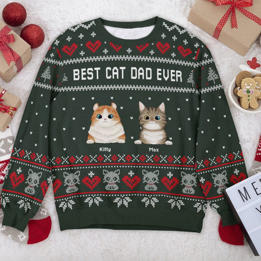 GeckoCustom Meowy Christmas For Cat Lovers Unisex Sweater Sweatshirt Personalized Gift N304 889740