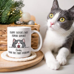 GeckoCustom Merry Christmas Human Servant To Cat Lover Mug TH10 892189