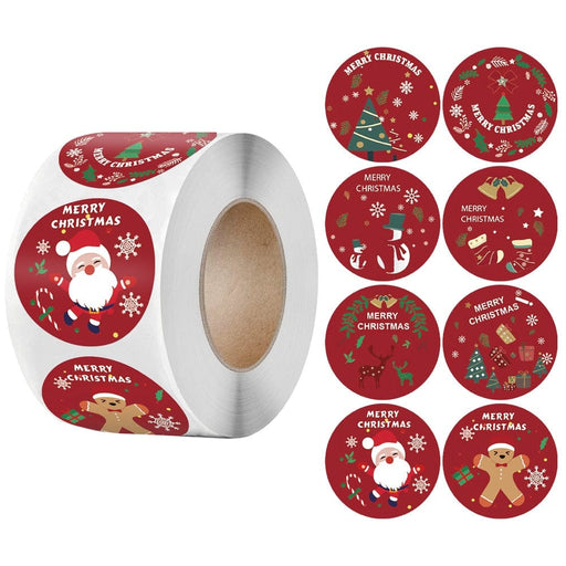 GeckoCustom Merry Christmas Stickers Christmas Theme Seal Labels Stickers For DIY Gift Baking Package Envelope Stationery Decor QY1654-100pcs