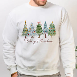 GeckoCustom Merry Christmas Trees Christmas Sweatshirt HO82 893204