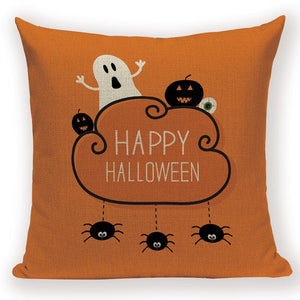 GeckoCustom Merry Halloween Trick or Treat Happy Halloween Demon Creative  Festival Decor Home Adult Birthday Decoration Bed Cushion Cover L1692-2 / 45-45cm