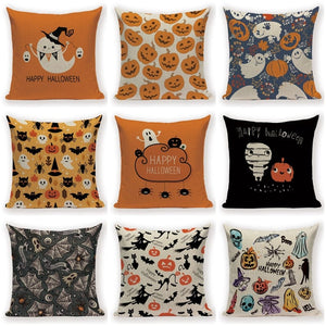 GeckoCustom Merry Halloween Trick or Treat Happy Halloween Demon Creative  Festival Decor Home Adult Birthday Decoration Bed Cushion Cover