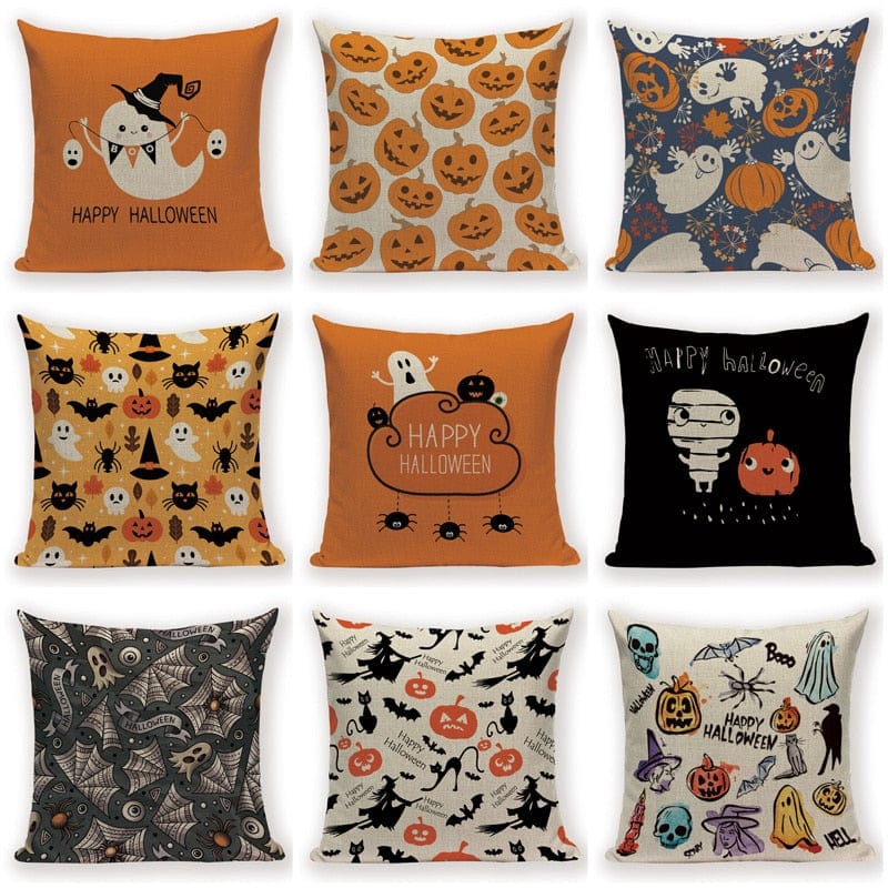 GeckoCustom Merry Halloween Trick or Treat Happy Halloween Demon Creative  Festival Decor Home Adult Birthday Decoration Bed Cushion Cover