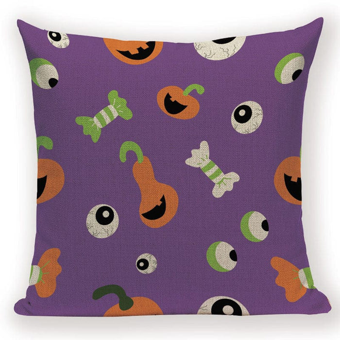 GeckoCustom Merry Halloween Trick or Treat Happy Halloween Demon Creative Festival Decor Home Adult Birthday Decoration Bed Cushion Cover