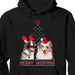 GeckoCustom Merry Woofmas Dog Lover Christmas Sweatshirt NA29 Pullover Hoodie / Black Colour / S
