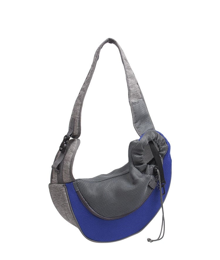 GeckoCustom Mesh Oxford Pet Outdoor Travel Pet Puppy Carrier Handbag Pouch Single Shoulder Bag Sling Mesh Comfort Travel Tote Shoulder Bag Fabric Blue / S