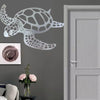 GeckoCustom Metal Sea Turtle Ornament Beach Theme Decor Art Decorations Wall Hanging for Home Garniture Living Room Bedroom Bathroom Decals